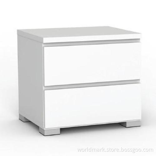 Bedside tables with high gloss finish